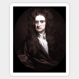 Sir Isaac Newton Portrait Art Sticker